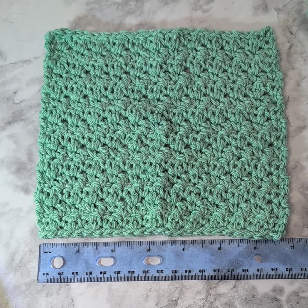 Mint Green Wash Cloth And Facial Scrubbies Set
